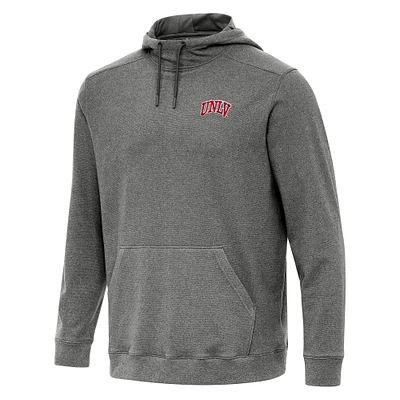 Men's Antigua Heather Charcoal UNLV Rebels Cloud Pullover Hoodie
