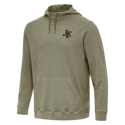 Men's Antigua Heather Olive Vermont Catamounts Cloud Pullover Hoodie