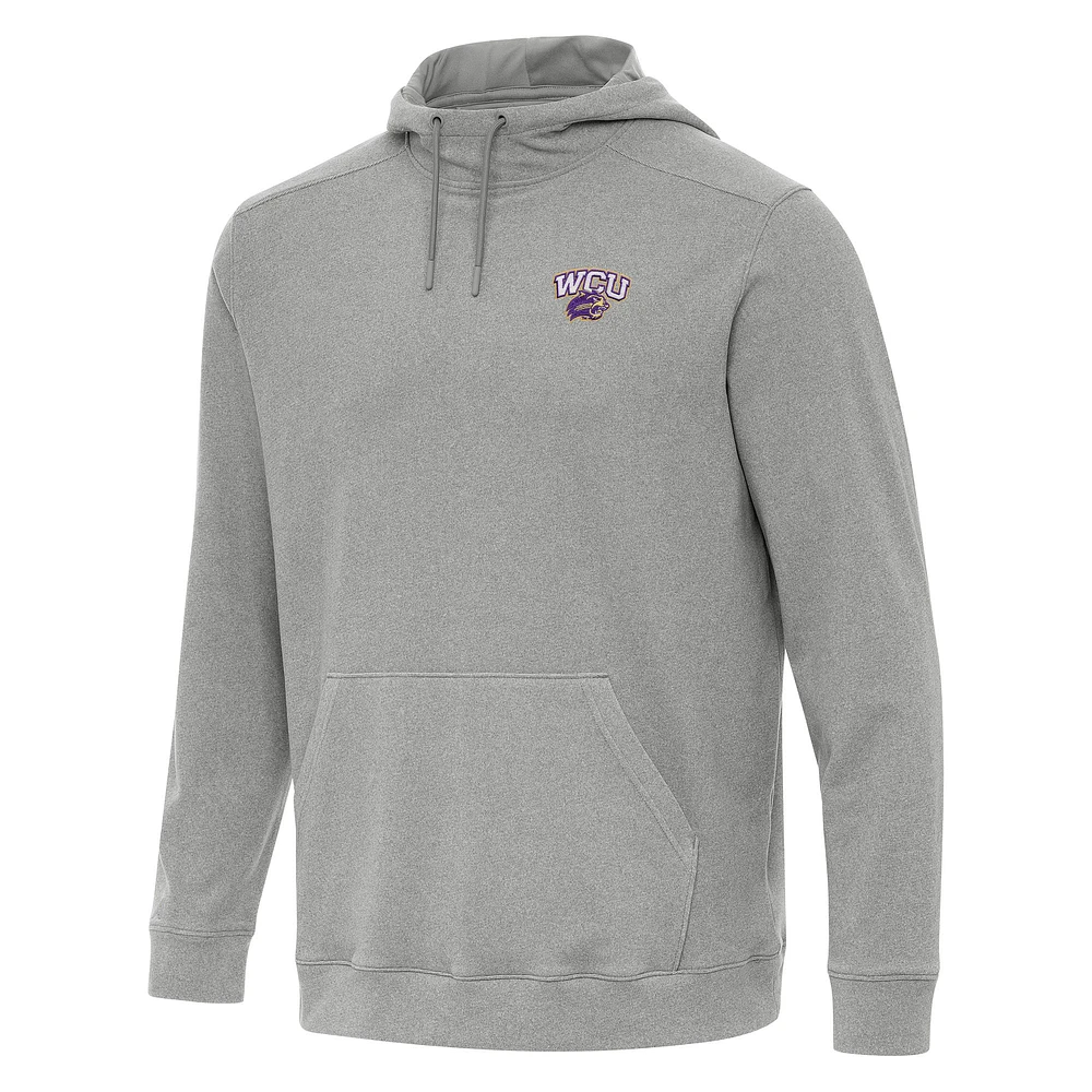 Men's Antigua Heather Western Carolina Catamounts Cloud Pullover Hoodie