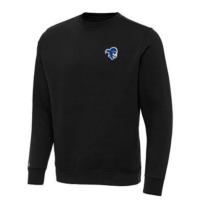 Men's Antigua Black Seton Hall Pirates Big & Tall Victory Pullover Sweatshirt