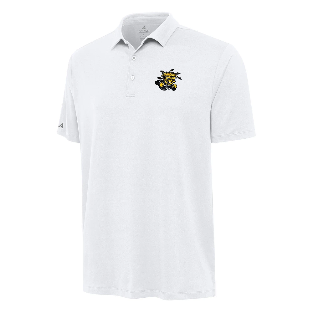 Men's Antigua White Wichita State Shockers Reprocess Polo