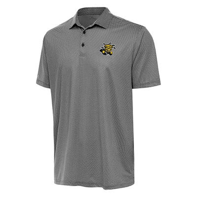 Men's Antigua Black/White Wichita State Shockers Rings Polo