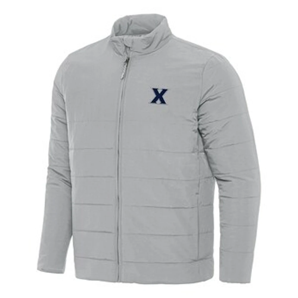 Men's Antigua Xavier Musketeers Swelter Full-Zip Puffer Jacket