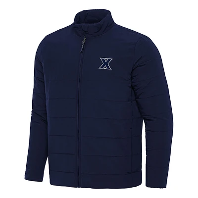 Men's Antigua Navy Xavier Musketeers Swelter Full-Zip Puffer Jacket