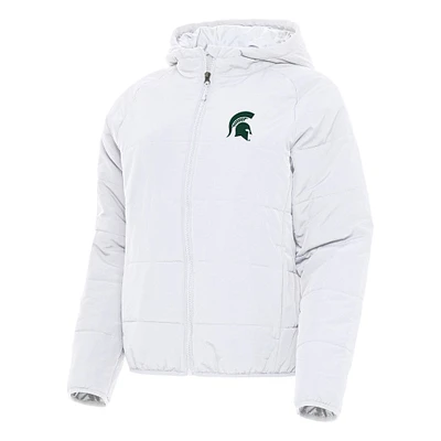 Women's Antigua Michigan State Spartans Universe Full-Zip Puffer Jacket