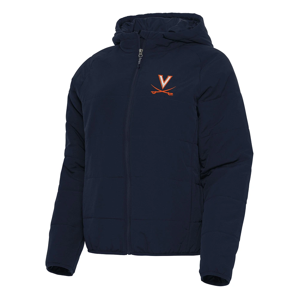 Women's Antigua Navy Virginia Cavaliers Universe Full-Zip Puffer Jacket