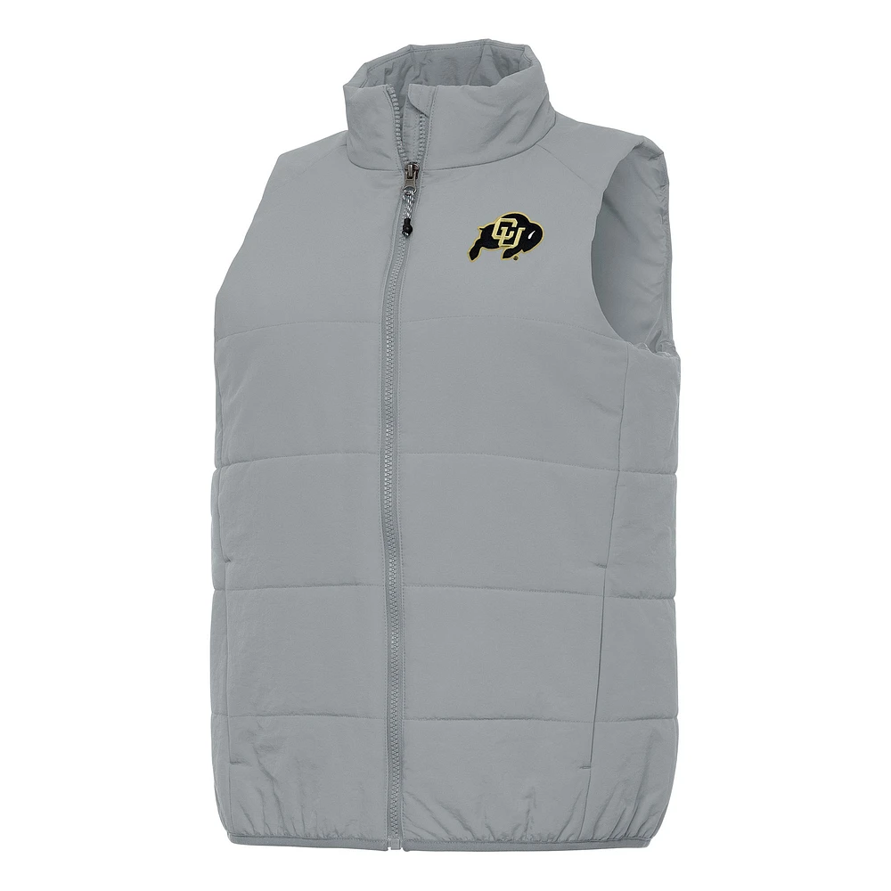 Women's Antigua Gray Colorado Buffaloes Experience Full-Zip Vest