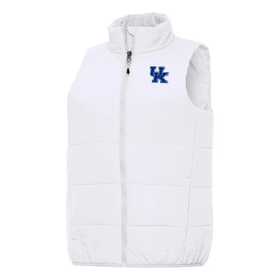 Women's Antigua White Kentucky Wildcats Experience Full-Zip Vest