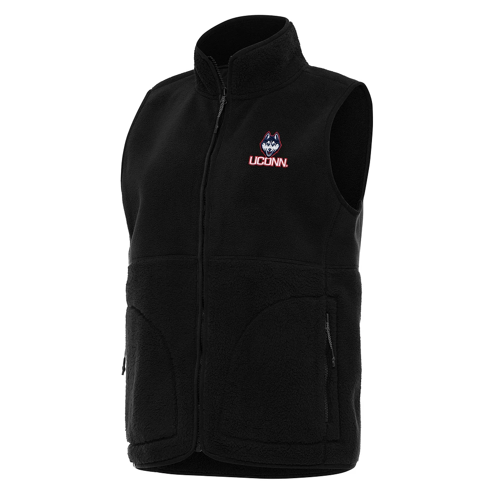 Women's Antigua UConn Huskies Nostalgic Full-Zip Vest