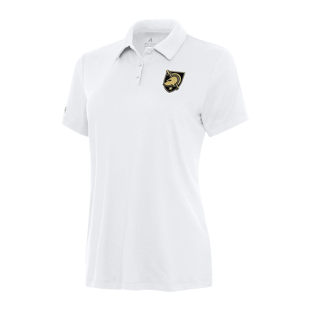 Women's Antigua White Army Black Knights Reprocess Polo