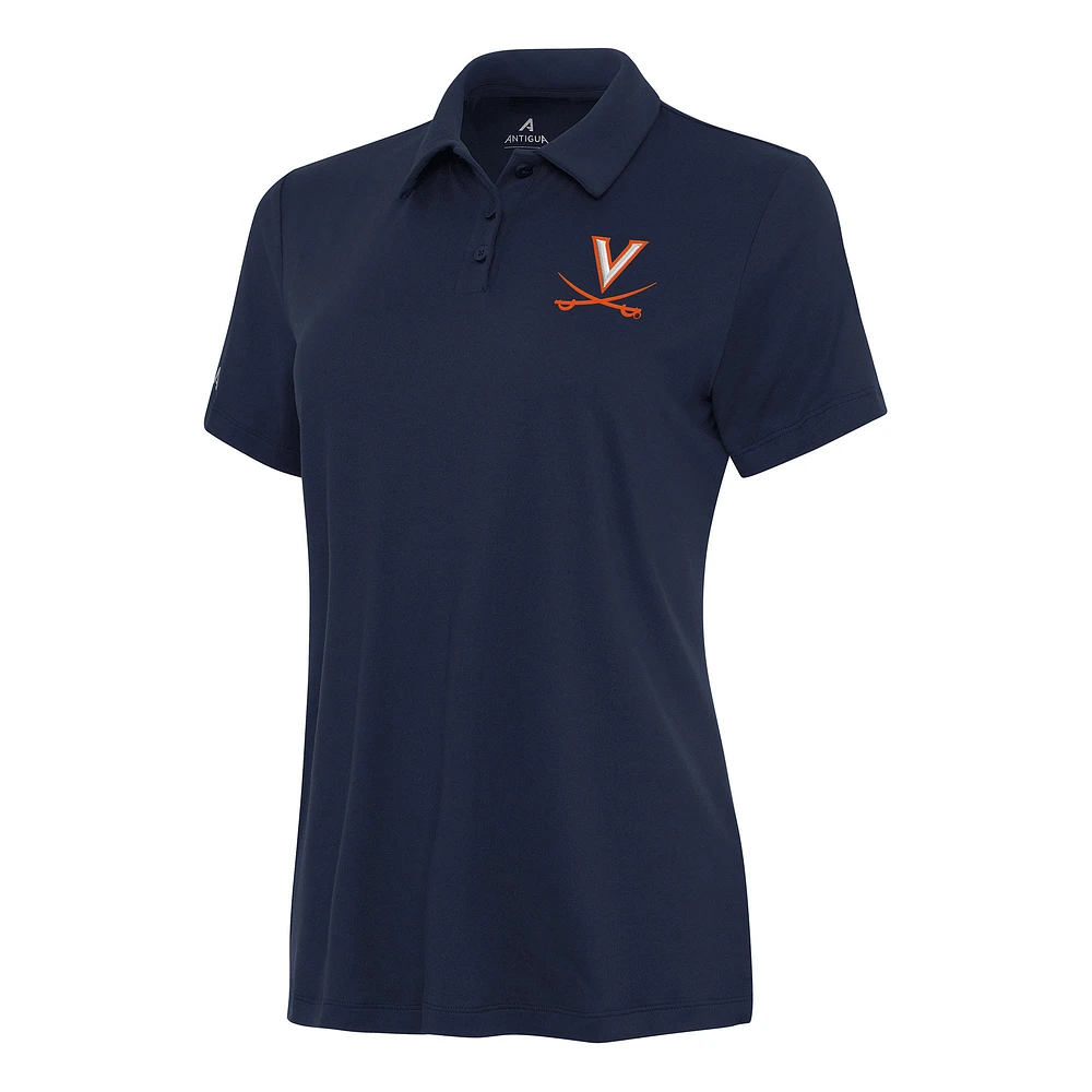 Women's Antigua Navy Virginia Cavaliers Reprocess Polo