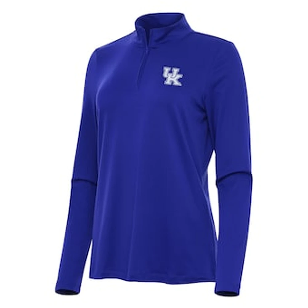 Women's Antigua Royal Kentucky Wildcats Reprocess Quarter-Zip Top