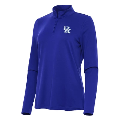 Women's Antigua Royal Kentucky Wildcats Reprocess Quarter-Zip Top