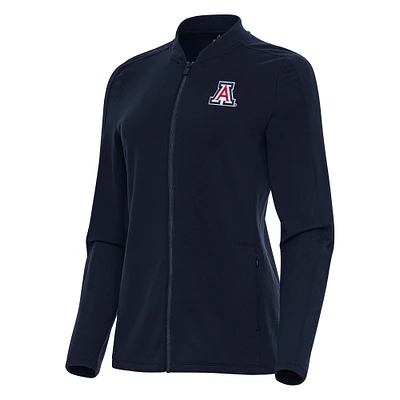 Women's Antigua Navy Arizona Wildcats Continual Full-Zip Jacket