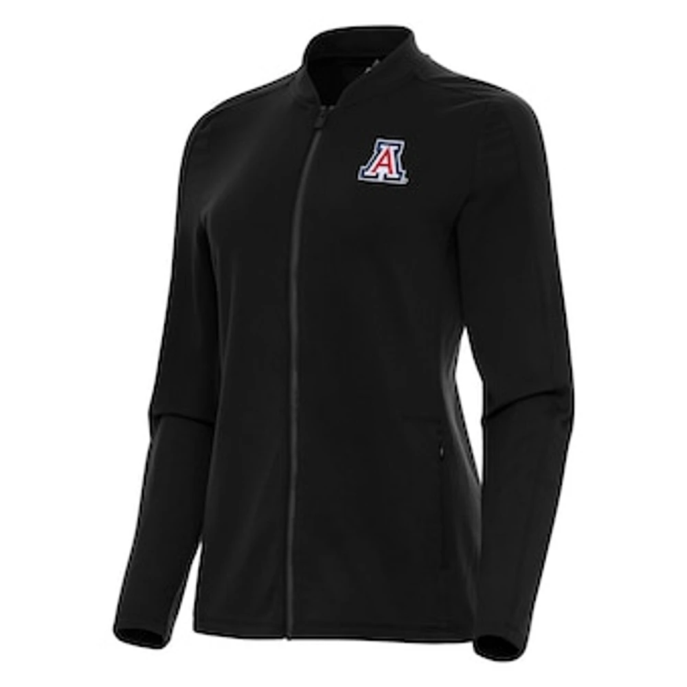 Women's Antigua Black Arizona Wildcats Continual Full-Zip Jacket