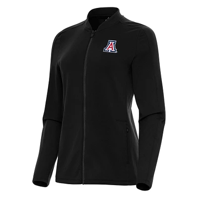 Women's Antigua Black Arizona Wildcats Continual Full-Zip Jacket