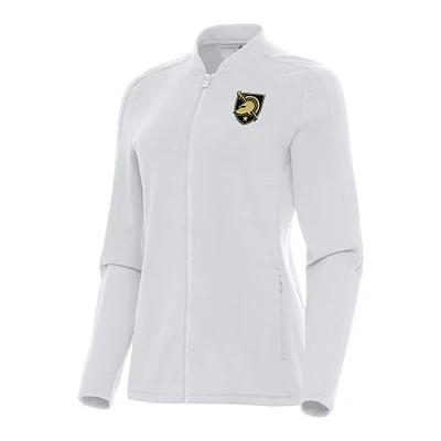 Women's Antigua White Army Black Knights Continual Full-Zip Jacket