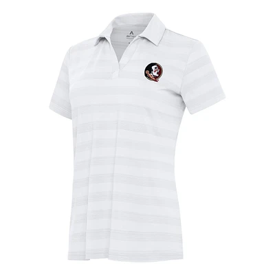 Women's Antigua White Florida State Seminoles Tunnel Polo