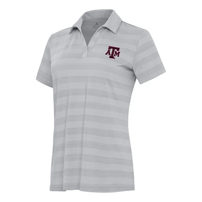Women's Antigua Gray Texas A&M Aggies Tunnel Polo