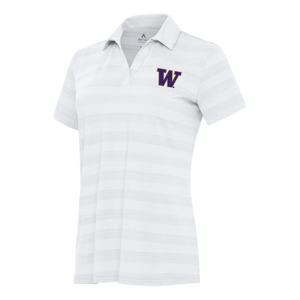 Women's Antigua White Washington Huskies Tunnel Polo