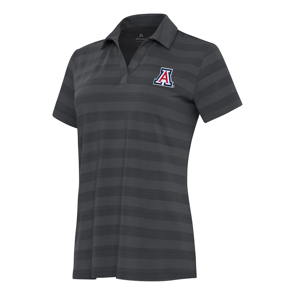 Women's Antigua Pewter Arizona Wildcats Tunnel Polo