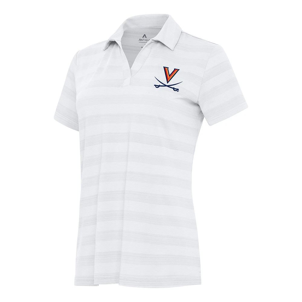 Women's Antigua White Virginia Cavaliers Tunnel Polo