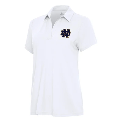 Women's Antigua White Notre Dame Fighting Irish Era Polo