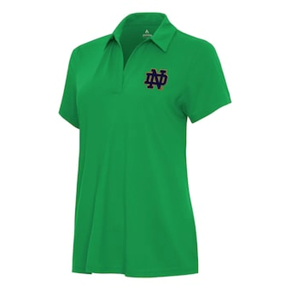 Women's Antigua Green Notre Dame Fighting Irish Era Polo
