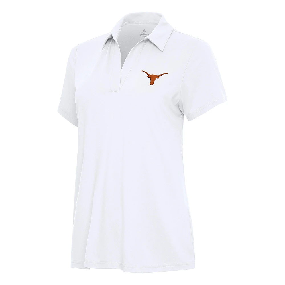 Women's Antigua White Texas Longhorns Era Polo