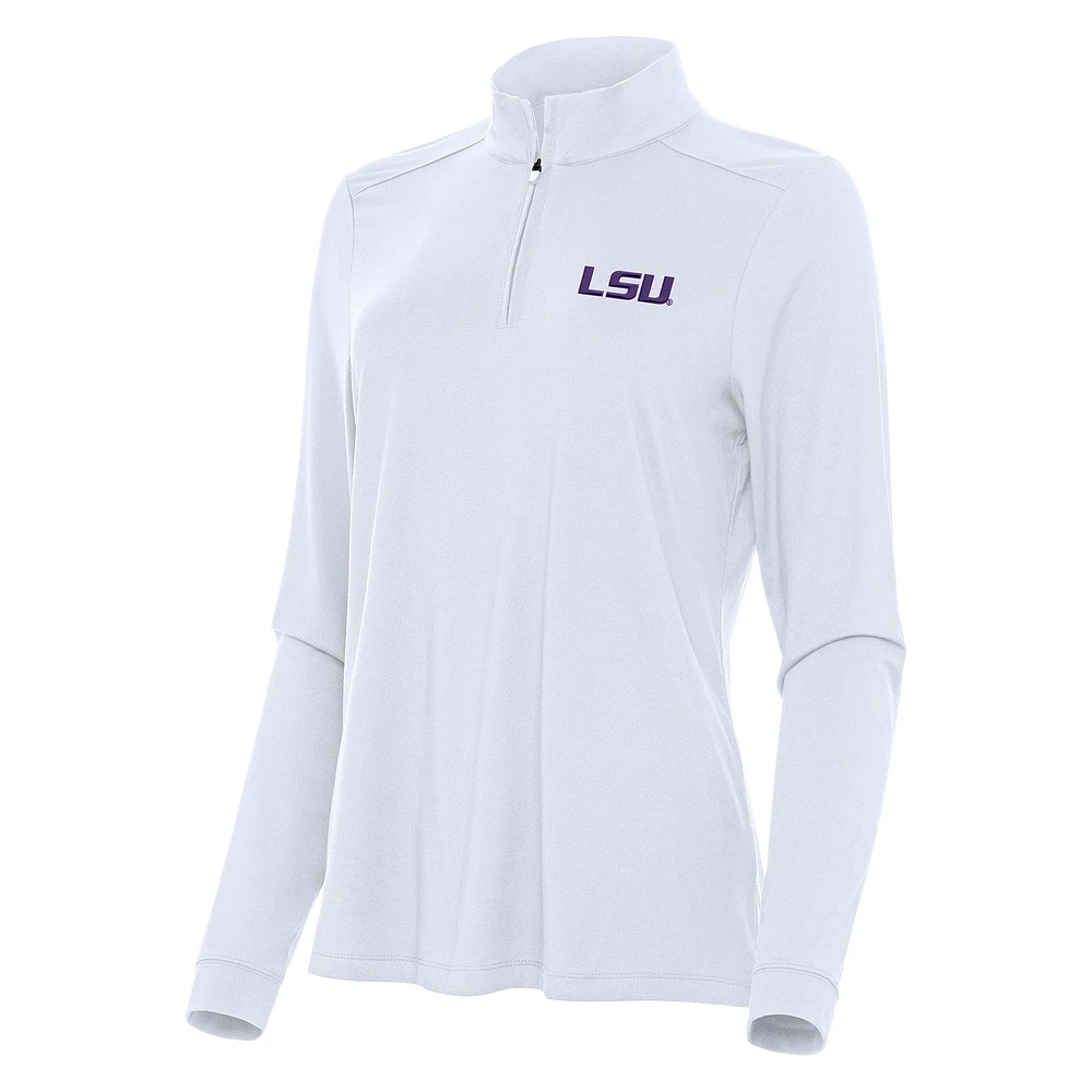Women's Antigua LSU Tigers Intent Quarter-Zip Top