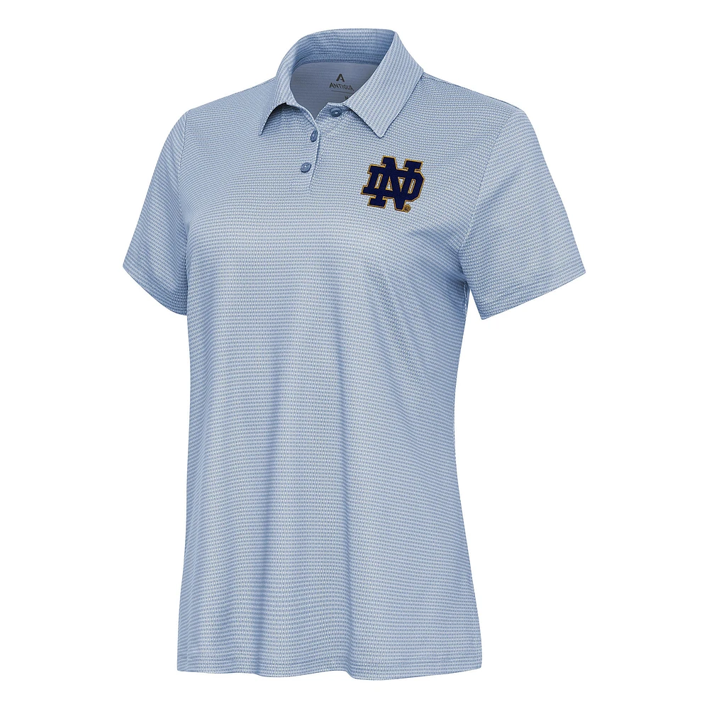 Women's Antigua White Notre Dame Fighting Irish Rings Polo
