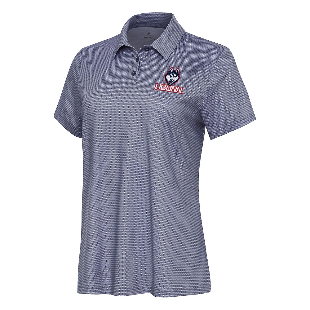 Women's Antigua White UConn Huskies Rings Polo
