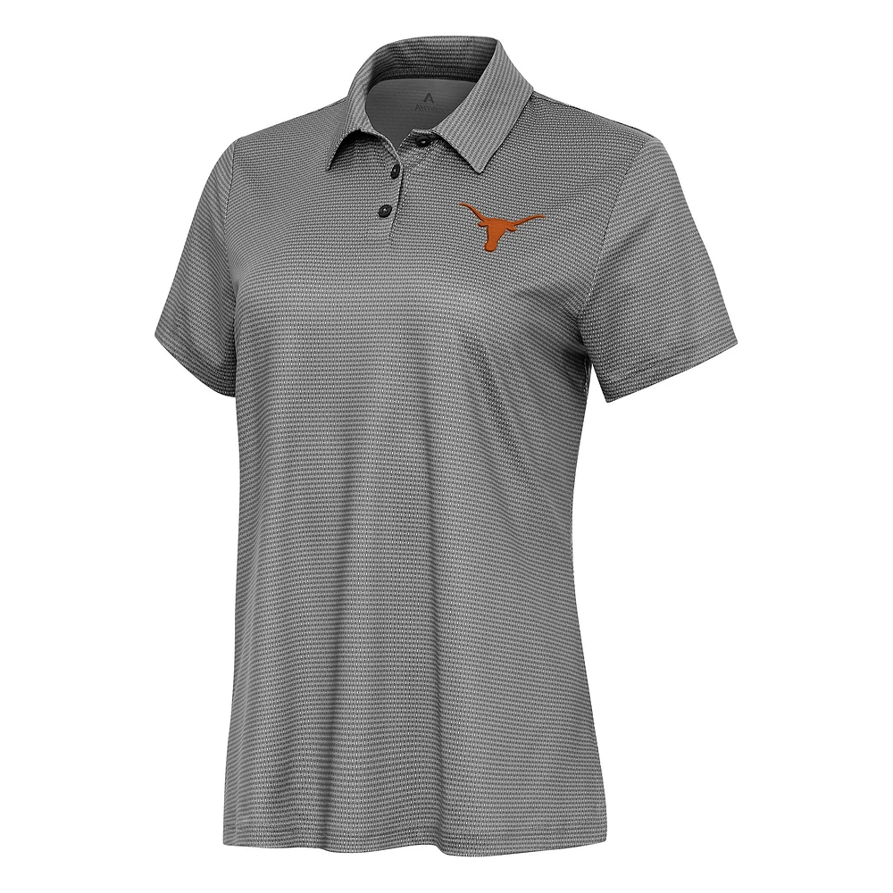 Women's Antigua White Texas Longhorns Rings Polo