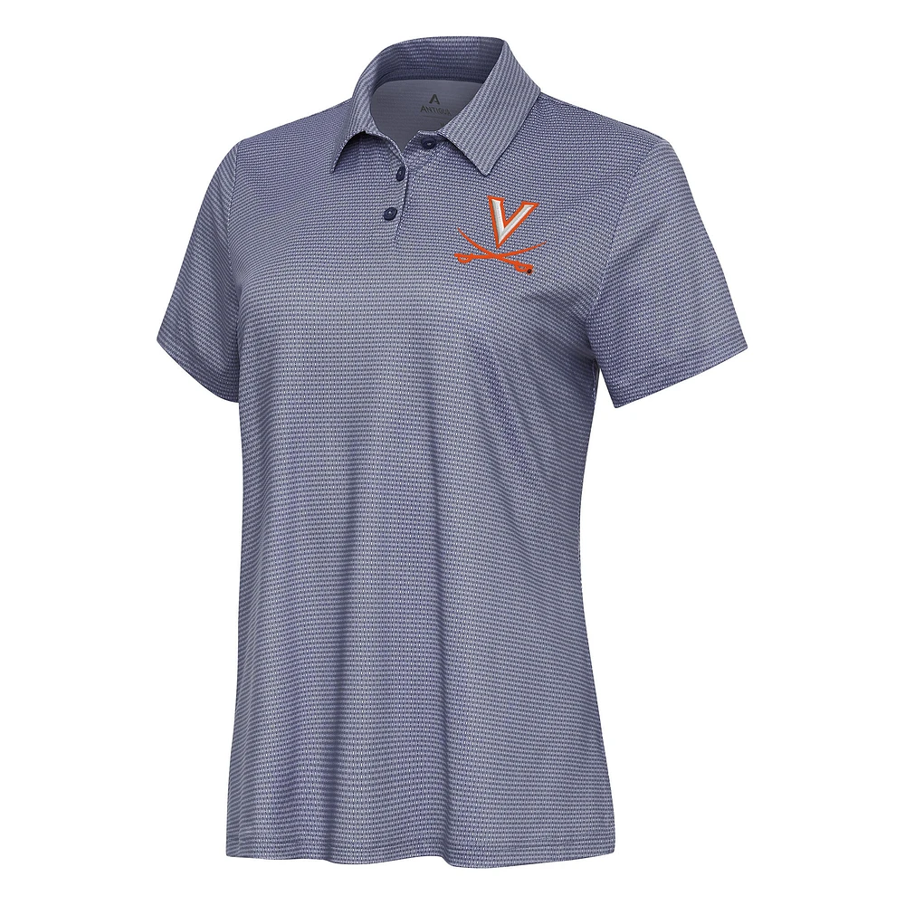 Women's Antigua White Virginia Cavaliers Rings Polo
