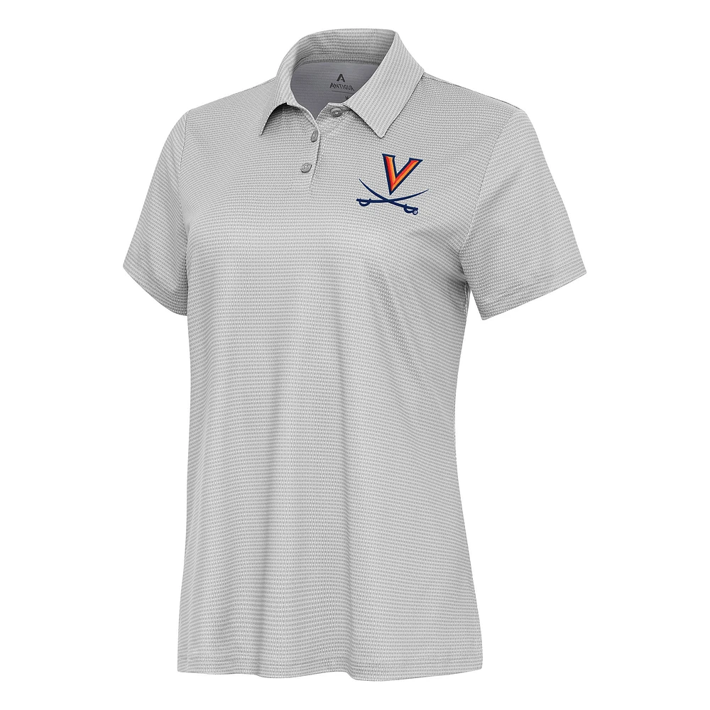 Women's Antigua White Virginia Cavaliers Rings Polo