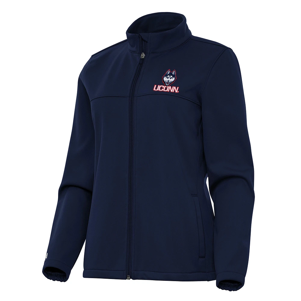 Women's Antigua Navy UConn Huskies Links 2 Full-Zip Golf Jacket