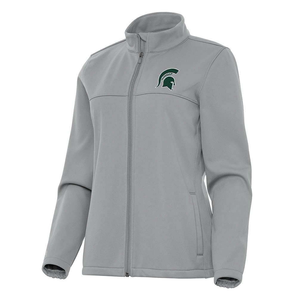 Women's Antigua Michigan State Spartans Links 2 Full-Zip Golf Jacket