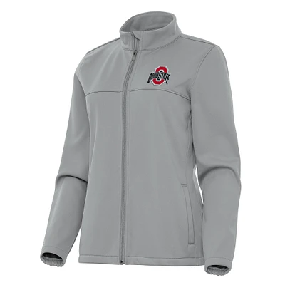Women's Antigua Ohio State Buckeyes Links 2 Full-Zip Golf Jacket