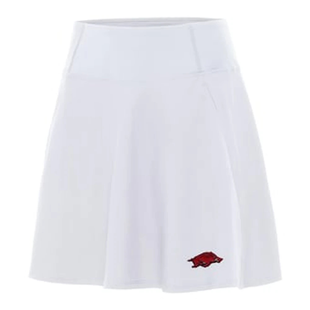 Women's Antigua White Arkansas Razorbacks Chip Skort