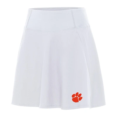 Women's Antigua White Clemson Tigers Chip Skort