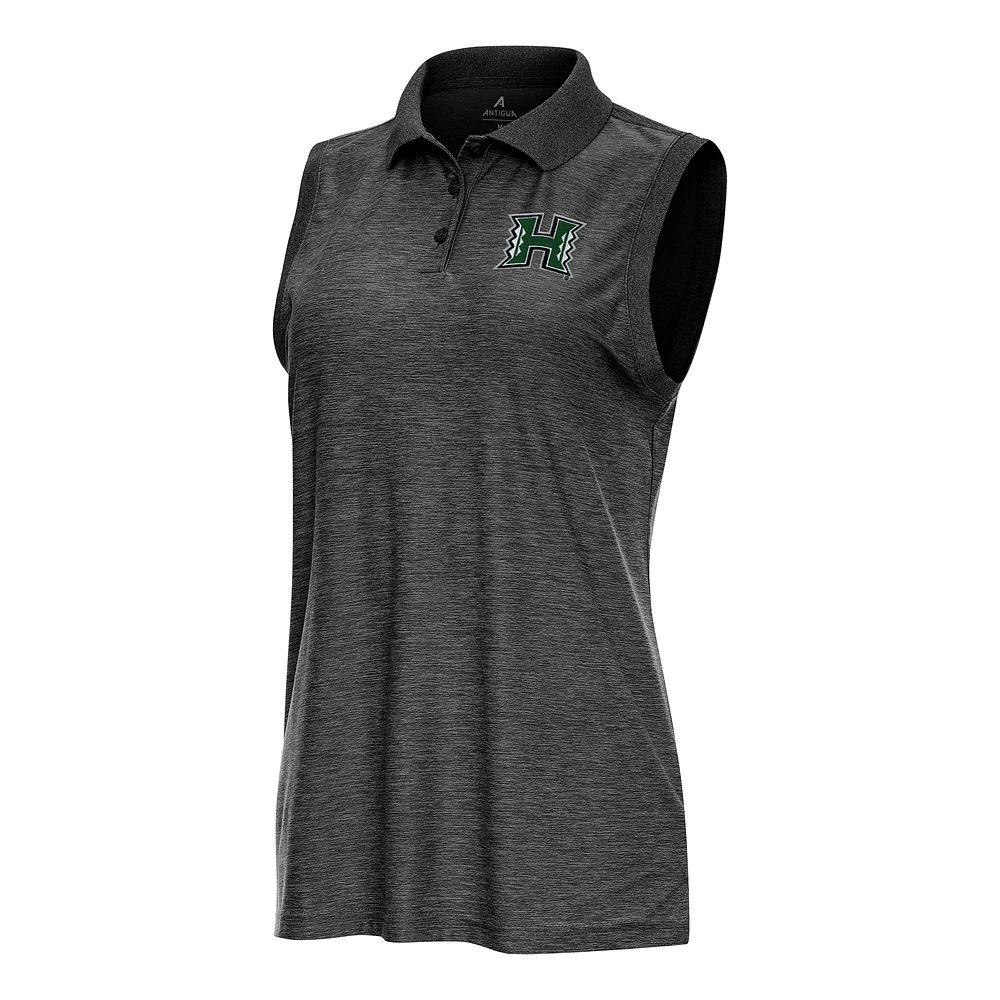 Women's Antigua Heather Hawaii Rainbow Warriors Recap Sleeveless Polo