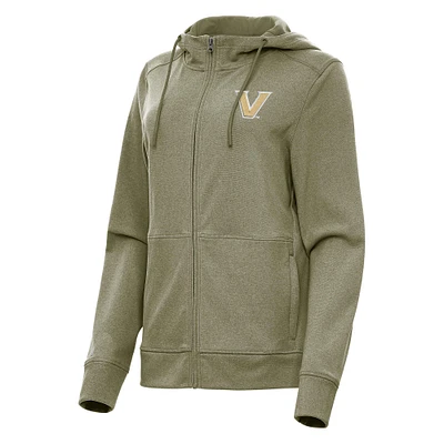 Women's Antigua Olive Vanderbilt Commodores Seeker Full-Zip Hoodie