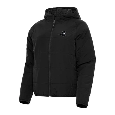 Women's Antigua Black Providence Friars Universe Full-Zip Puffer Jacket