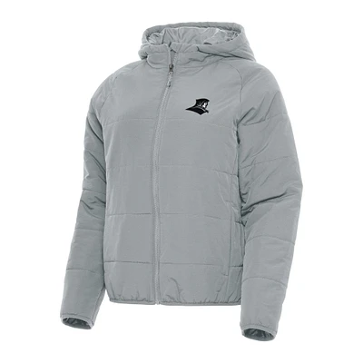 Women's Antigua Gray Providence Friars Universe Full-Zip Puffer Jacket