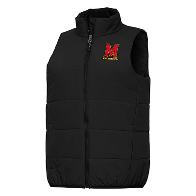 Women's Antigua Black Maryland Terrapins Experience Full-Zip Vest