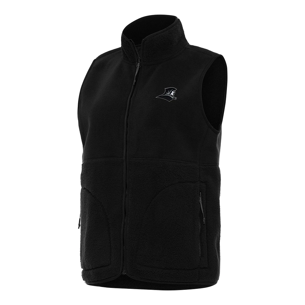 Women's Antigua Black Providence Friars Nostalgic Full-Zip Vest
