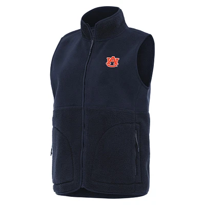 Women's Antigua Navy Auburn Tigers Nostalgic Full-Zip Vest