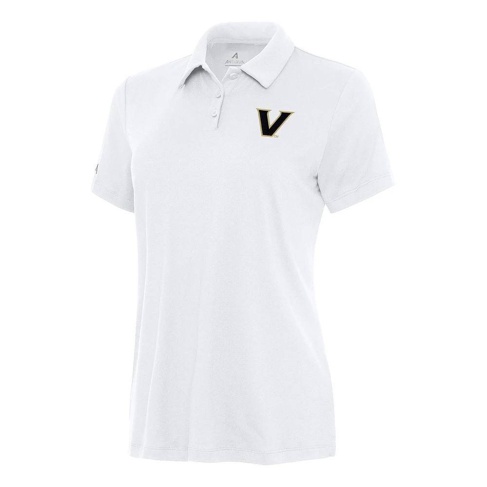 Women's Antigua White Vanderbilt Commodores Reprocess Polo