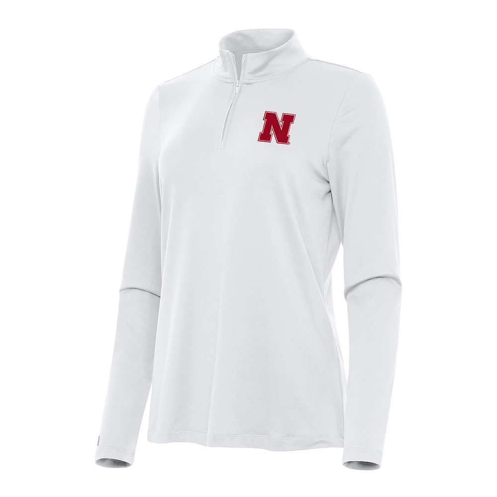 Women's Antigua Nebraska Huskers Reprocess Quarter-Zip Top