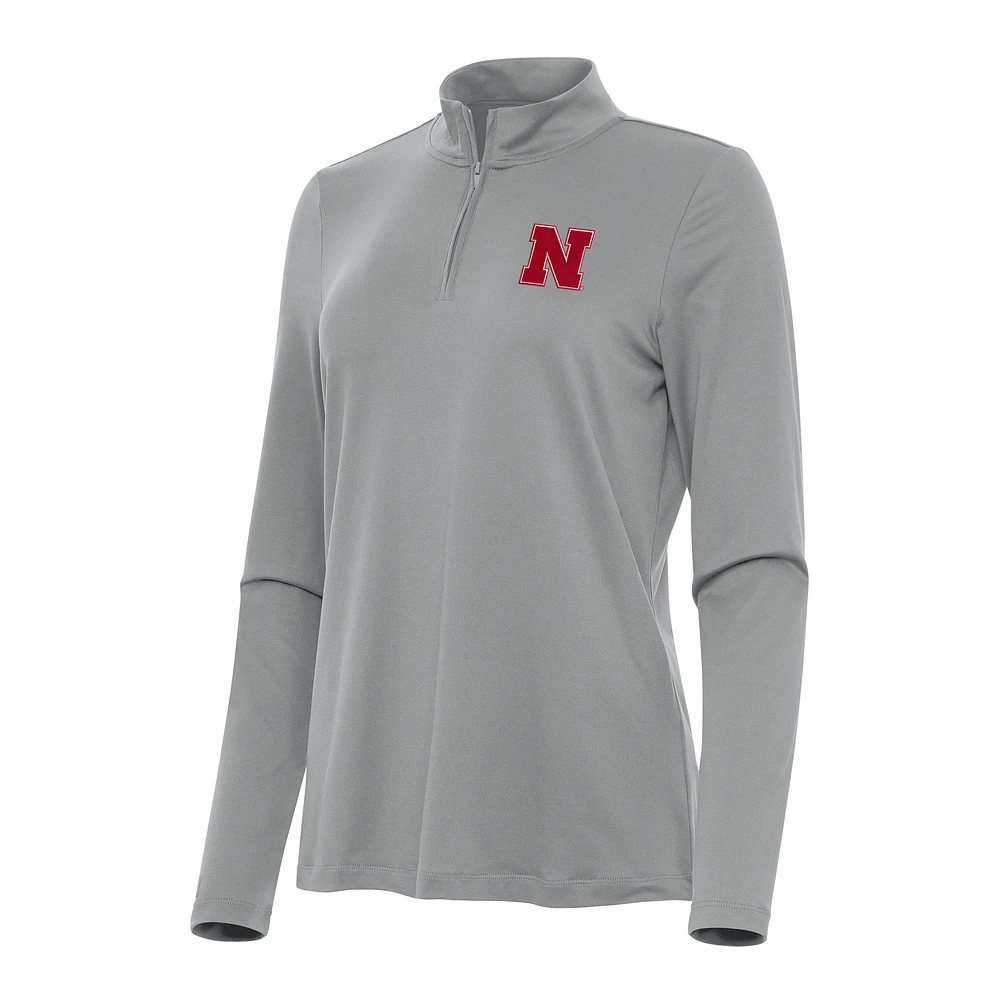 Women's Antigua Nebraska Huskers Reprocess Quarter-Zip Top